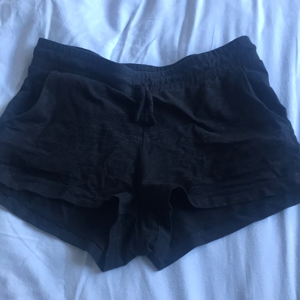 H&M BLACK ORGANIC COTTON ATHLETIC SHORTS GIRLS 11 - Picture 1 of 4